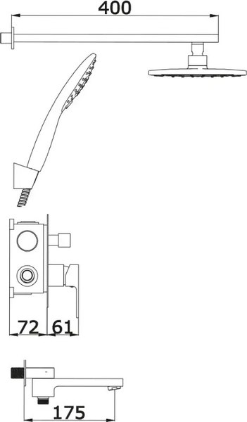 Душевая система со смесителем Vieir V393563G