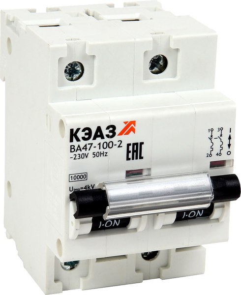 Выключатель автоматический КЭАЗ ВА47-100-2C80-УХЛ3 (10кА) / 318127 - фото