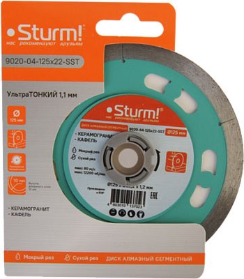 Отрезной диск алмазный Sturm! 9020-04-125x22-SST