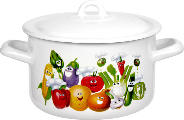 Кастрюля Лысьвенские эмали Веселые овощи С-16111/4ЭК - фото