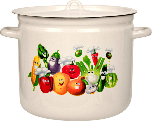 Кастрюля Лысьвенские эмали Веселые овощи С-1624/4ЖмЭК - фото