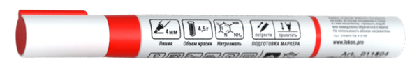 Маркер-краска LEKON С нитроэмалью 4мм / 011104 - фото