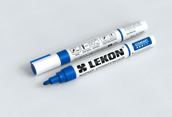 Маркер строительный LEKON С нитроэмалью 4мм / 011604