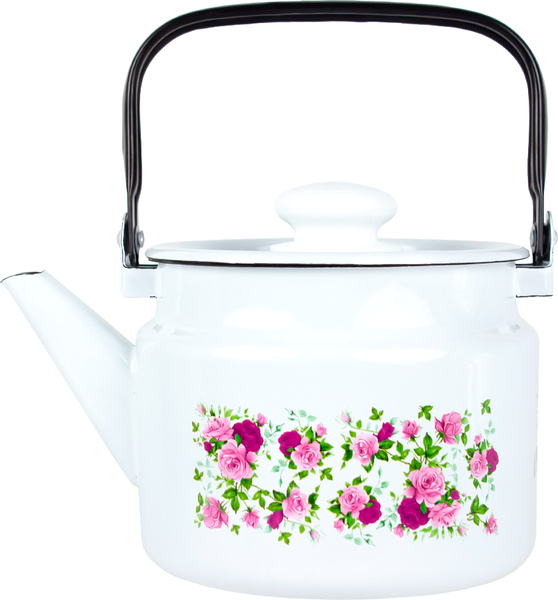 Чайник Лысьвенские эмали Китайская роза С-2707П2/4Рч - фото