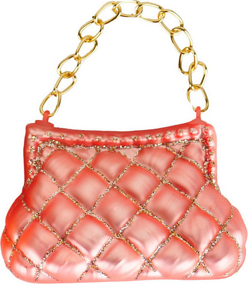 Елочная игрушка Kurt S. Adler Christmas 2024. Розовая сумочка / ZCI24350_2 - фото