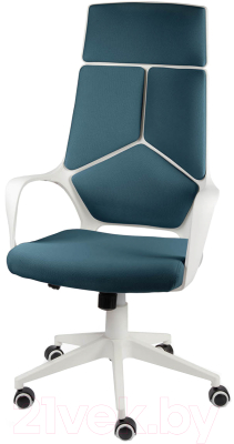 Кресло офисное Norden IQ / CX0898H-0-56 (белый/голубой) - фото