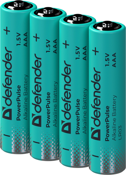 Комплект батареек Defender PowerPulse LR03-4BL ААА / 56023 - фото