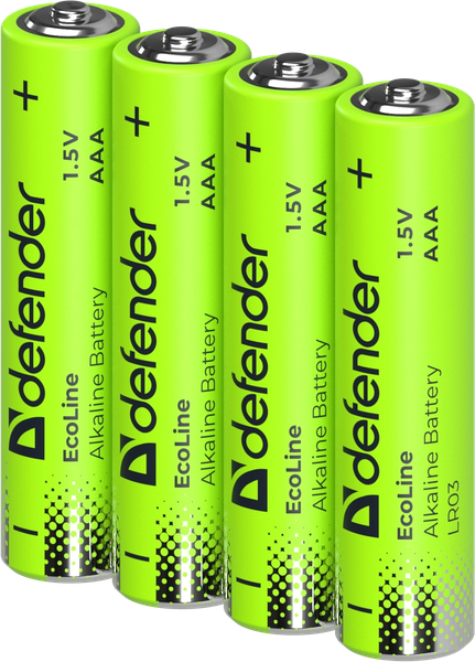 Комплект батареек Defender EcoLine LR03-4S ААА / 56021 - фото
