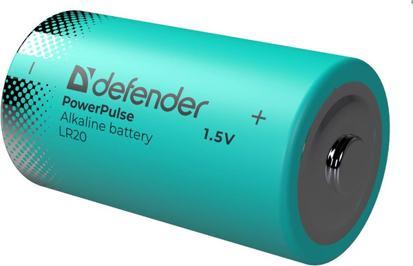 Комплект батареек Defender PowerPulse LR20-2BL D / 56220