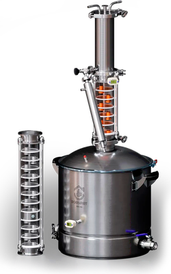 Дистиллятор бытовой Domspirt 2 Царга, 12 нержавеющих тарелок + 6 медных тарелок - фото