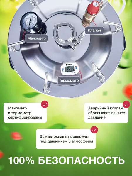 Автоклав для консервирования Helicon Булат (20л, с ТЭН и блоком управления)