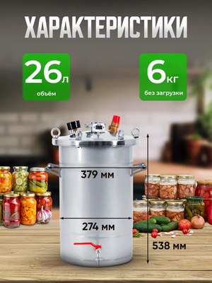 Автоклав для консервирования Helicon Крестьянка (26л)