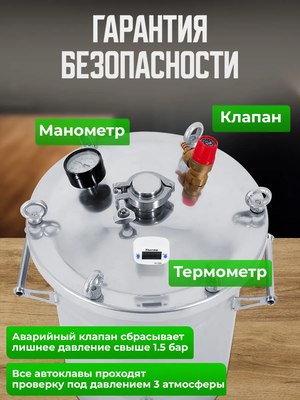 Автоклав для консервирования Helicon Крестьянка ТЭН (26л)