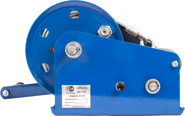 Лебедка ручная TOR ЛБ-3000 (BHW) г/п 1.35т длина троса 20м / 1000389 - фото
