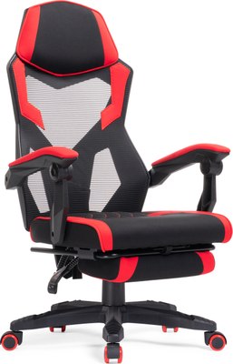 Кресло офисное Woodville Brun (красный/черный) - фото