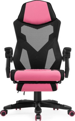 Кресло офисное Woodville Brun (розовый/черный)