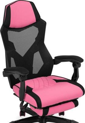 Кресло офисное Woodville Brun (розовый/черный)
