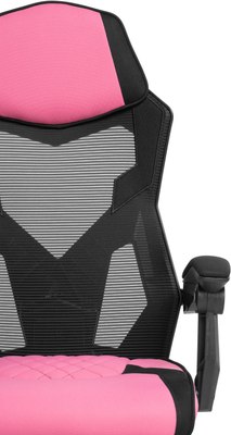 Кресло офисное Woodville Brun (розовый/черный)