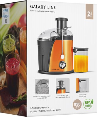 Соковыжималка электрическая Galaxy Line GL 0814 (пламенный поцелуй)