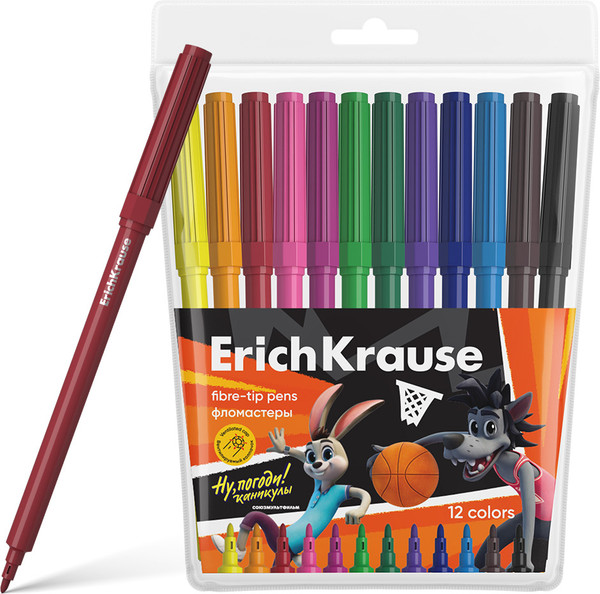 Фломастеры Erich Krause Ну, Погоди! Каникулы / 62573 - фото
