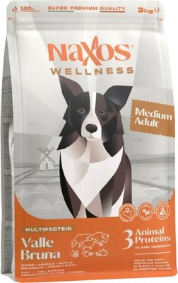 Сухой корм для собак Adragna Naxos Wellness Medium Adult говядина, буйвол и ягненок - фото