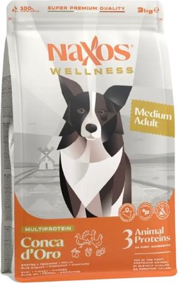 Сухой корм для собак Adragna Naxos Wellness Medium Adult утка, курица и индейка - фото