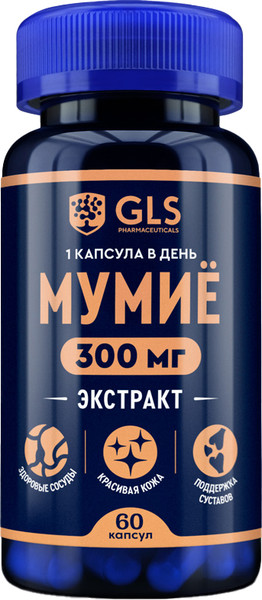 Пищевая добавка GLS Pharmaceuticals Мумие №60 - фото