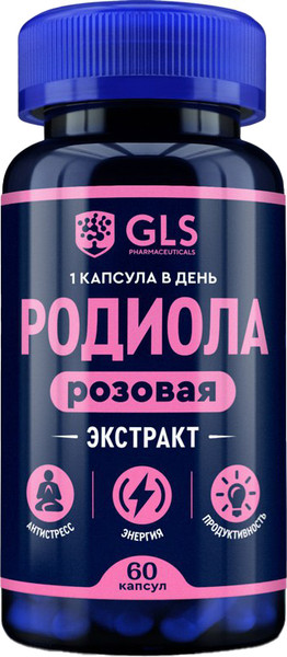 Пищевая добавка GLS Pharmaceuticals Родиола розовая №60 - фото