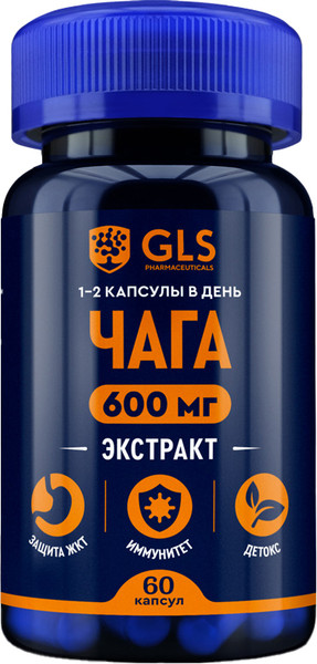 Комплексная пищевая добавка GLS Pharmaceuticals Чага №60 - фото