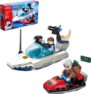 Конструктор Gudi Полиция. Погоня на катере 10001 / 10855627