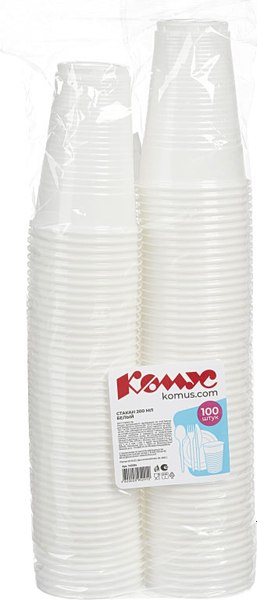 Набор одноразовых стаканов Комус Эконом / 145594 - фото