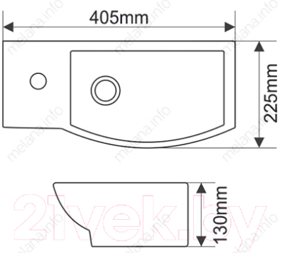 Умывальник Melana MLN-7947AR