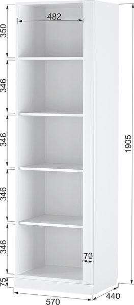 Шкаф-пенал Аквилон Санти №5.1