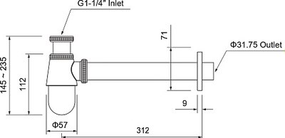 Сифон Aquatek AQ6014BGM