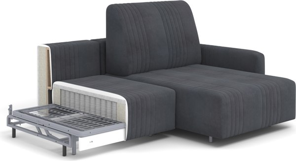 Диван угловой Rivalli Уолтер ШП с оттоманкой