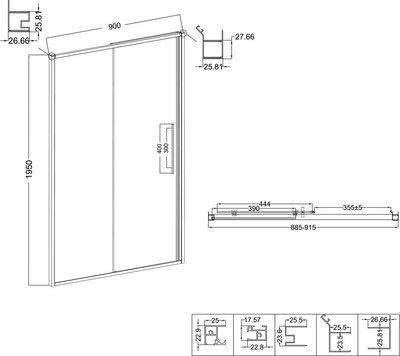 Душевая дверь Niagara Nova NG-34-9AGR 90x195