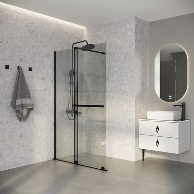 Душевая стенка Niagara Nova NG-671-10BLACK 100x200