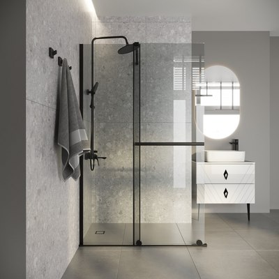 Душевая стенка Niagara Nova NG-671-10BLACK 100x200