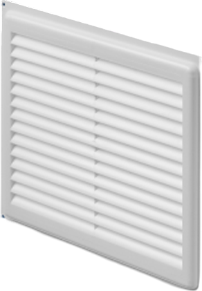 Решетка вентиляционная Ventale PS пластиковая с сеткой 250x250 - фото