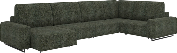 Диван П-образный Rivalli Уолтер ШП 1000 + 1000 + оттоманка + угловая секция + 1000 - фото