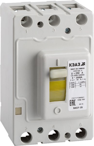 Выключатель автоматический КЭАЗ ВА57-35-340010-25А-250-690AC-УХЛ3 / 108596 - фото