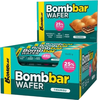 Набор протеиновых батончиков Bombbar Тирамису с шоколадно-ореховой пастой - фото