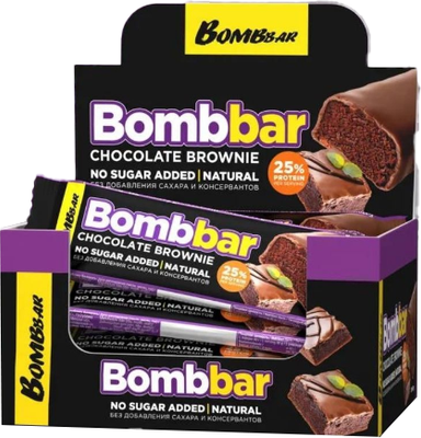 Набор протеиновых батончиков Bombbar Шоколадный брауни - фото