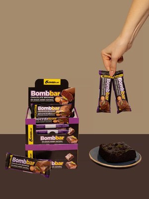 Набор протеиновых батончиков Bombbar Шоколадный брауни