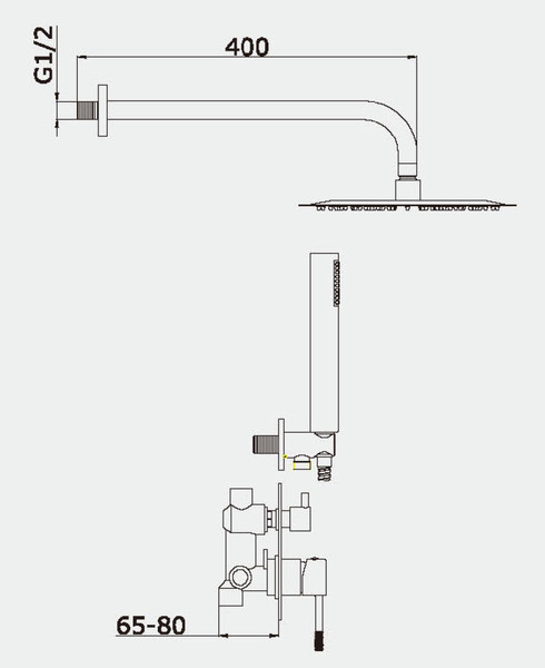 Душевая система со смесителем Vieir V403563G