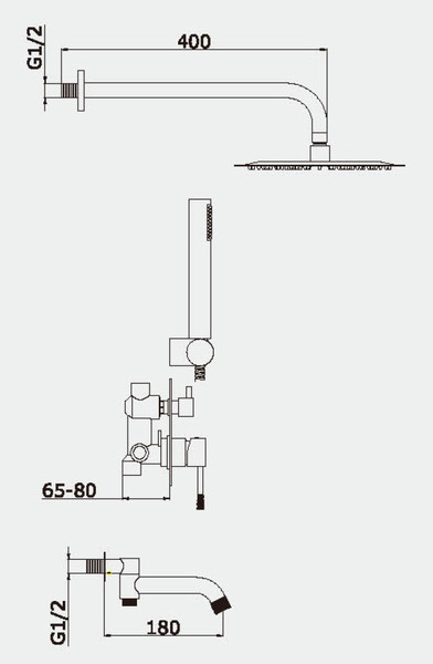 Душевая система Vieir V403564F