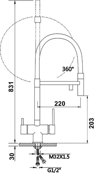 Смеситель Vieir V15039S