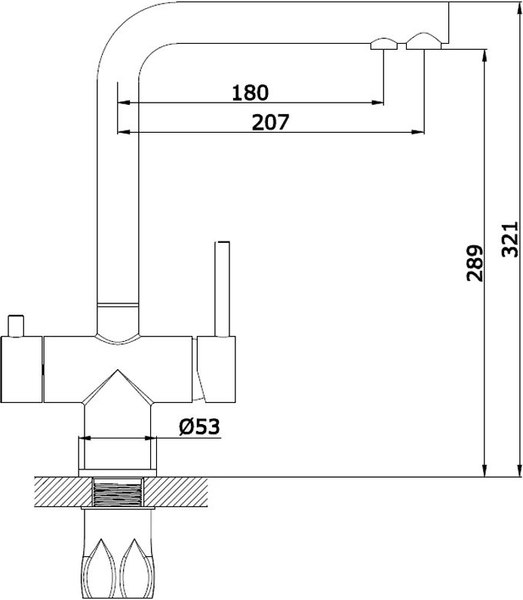Смеситель Vieir V15036S