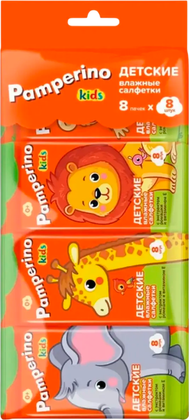 Влажные салфетки детские Pamperino с экстрактом ромашки и витамином Е - фото
