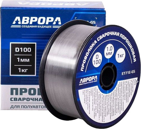 Проволока сварочная AURORA Е71Т-GS d 1.0мм 1.0кг D100 / 39779 - фото